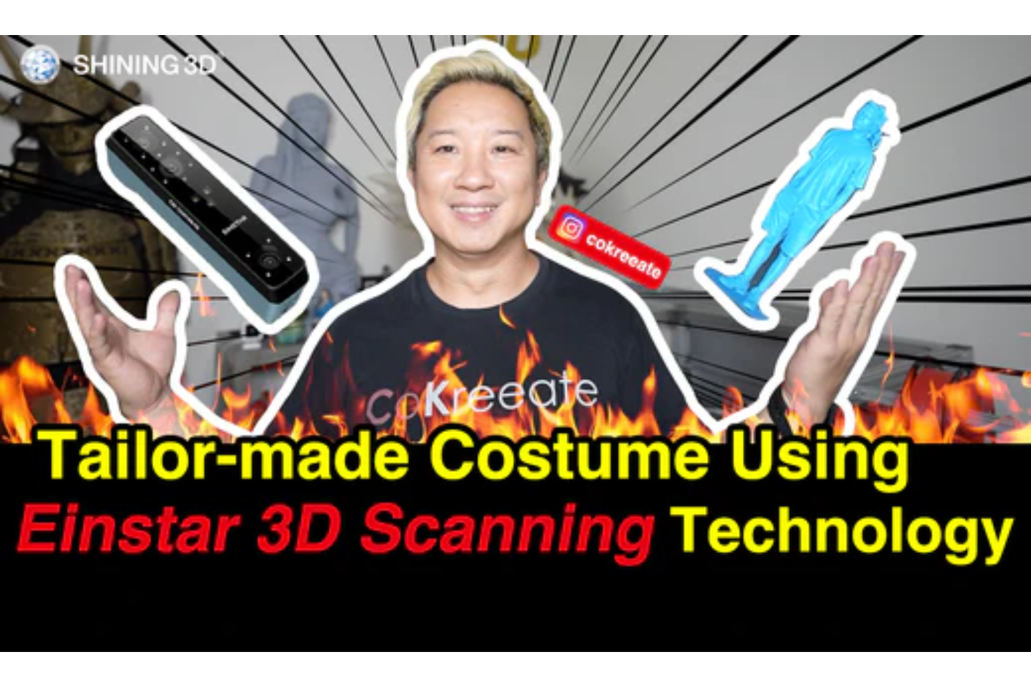 Will Co using the Einstar 3D scanner to create a custom Halloween costume.