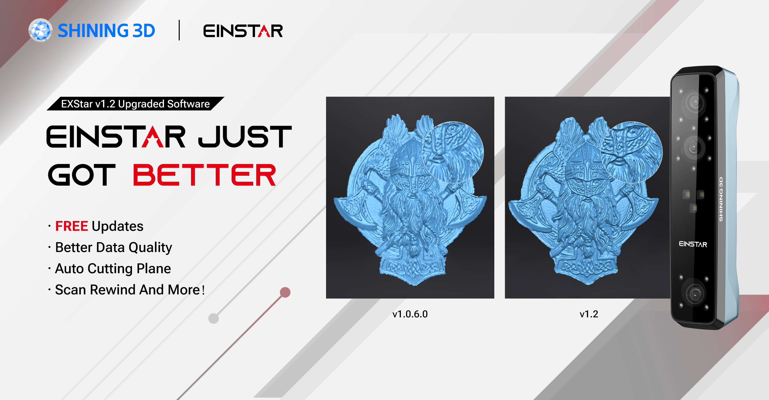 Einstar Updates EXStar v1.2 Software: Elevating 3D Scanning to New Heights