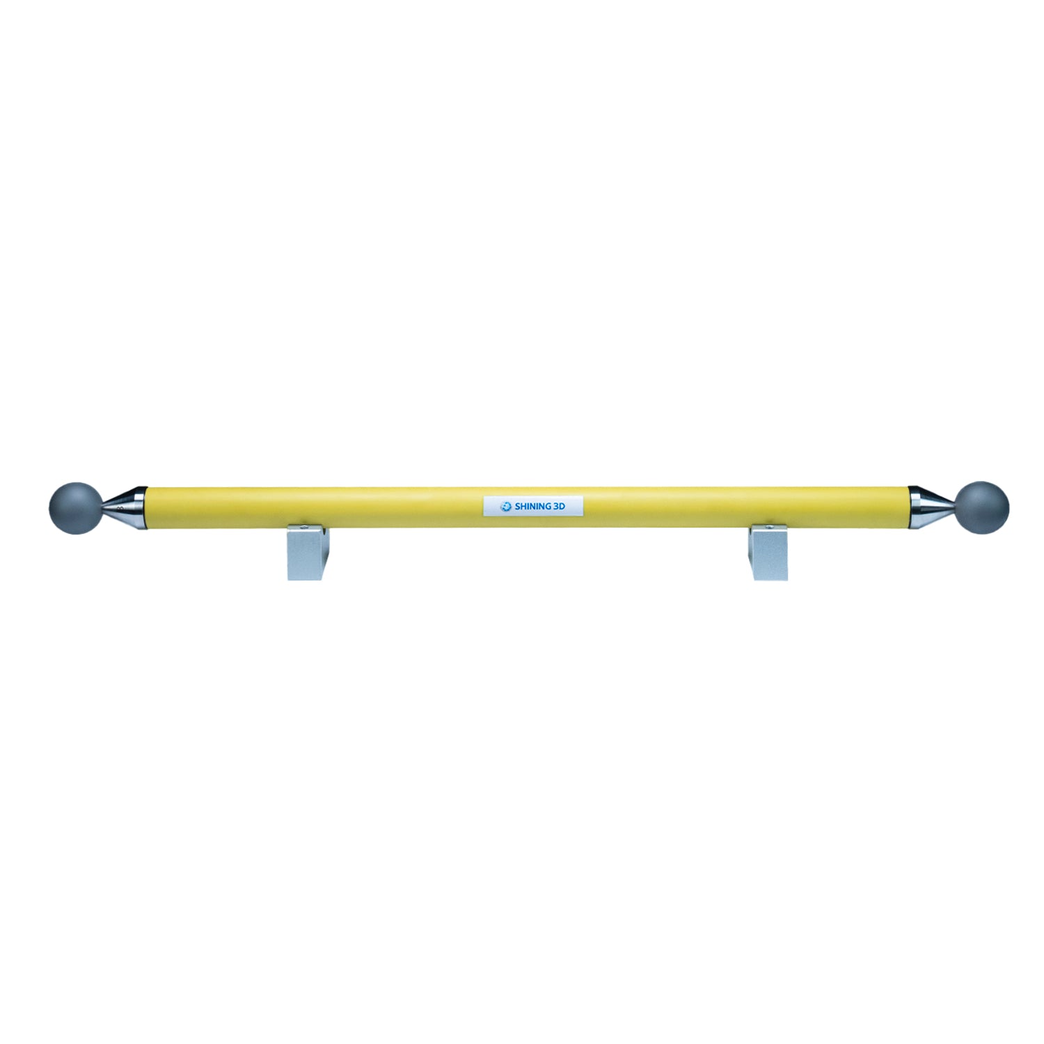 650mm Matte Ball Bar from SHINING 3D for precision measurement and calibration, featuring a yellow body and dual matte balls.