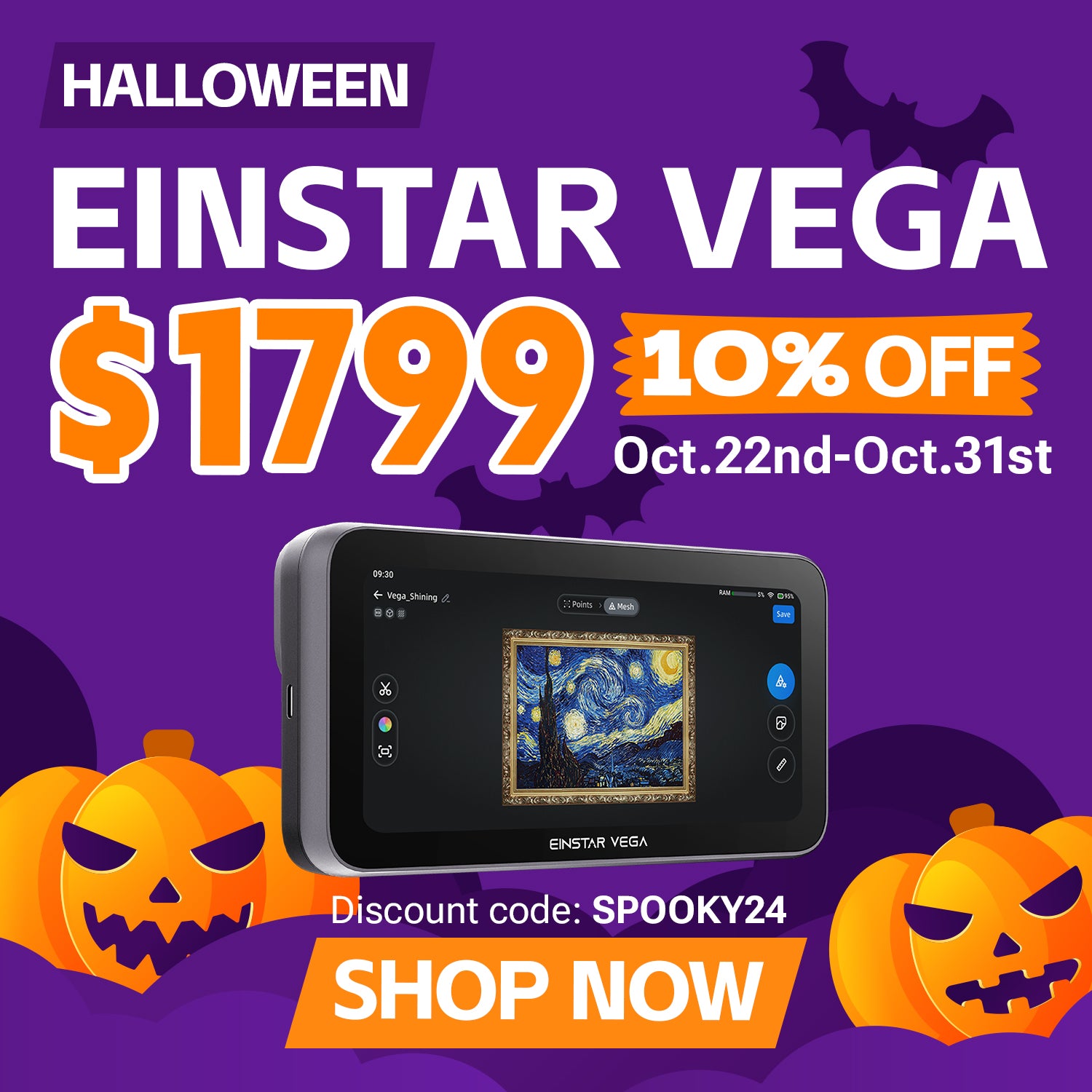 EINSTAR VEGA-Wireless All-In-One 3D Scanner