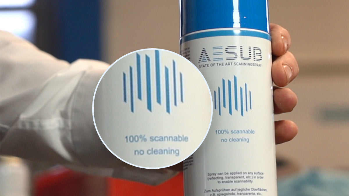 AESUB Blue Spray: No Cleaning Required for EINSTAR 3D Scanning.