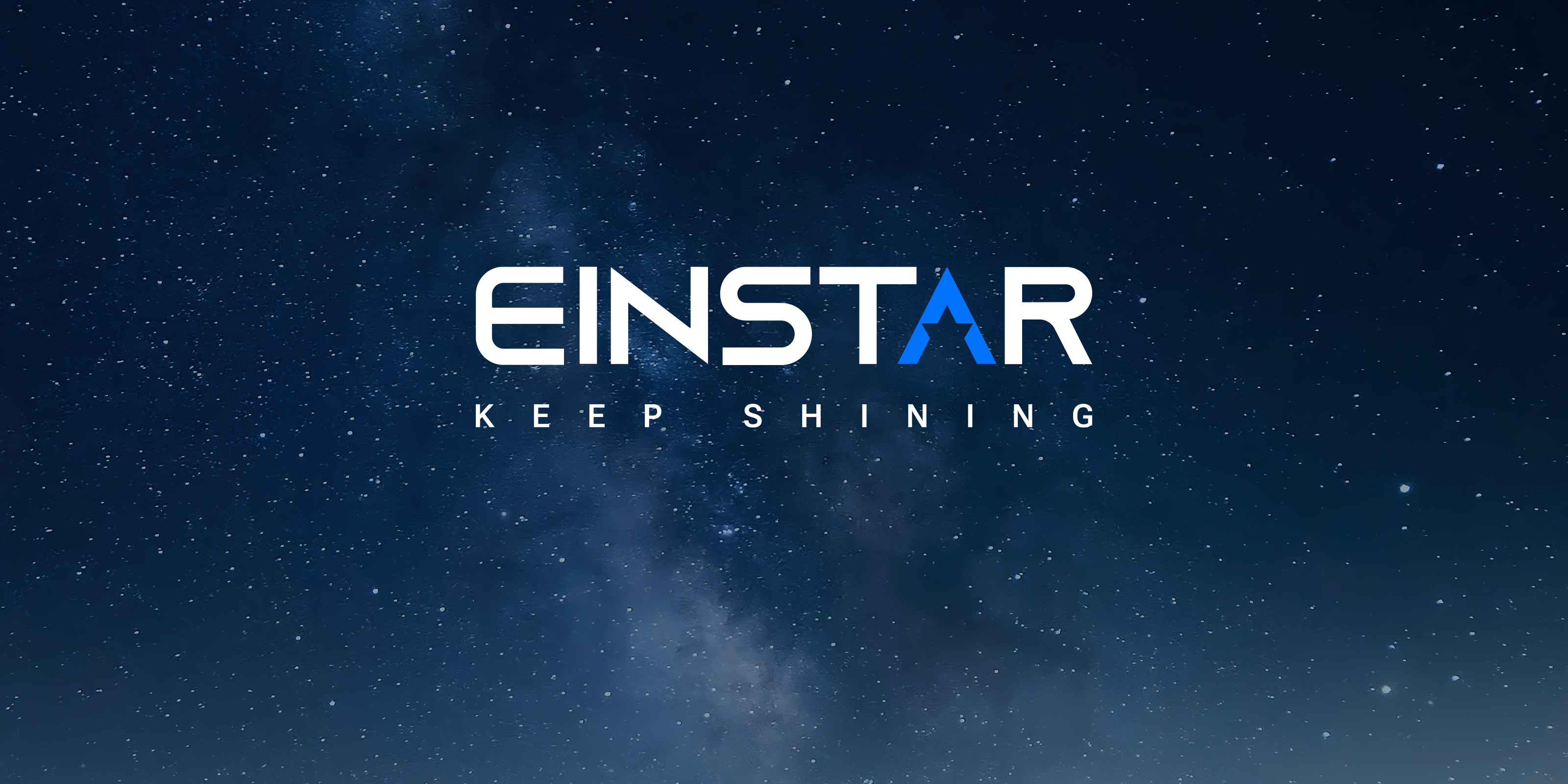 EINSTAR banner with night sky background, highlighting SHINING 3D's expertise in 3D scanning.